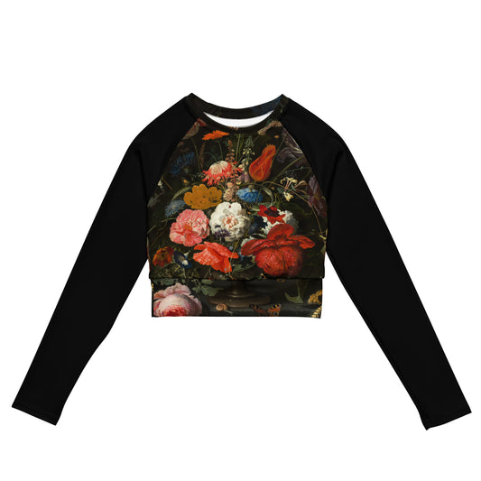 IN BLOOM long-sleeve crop top