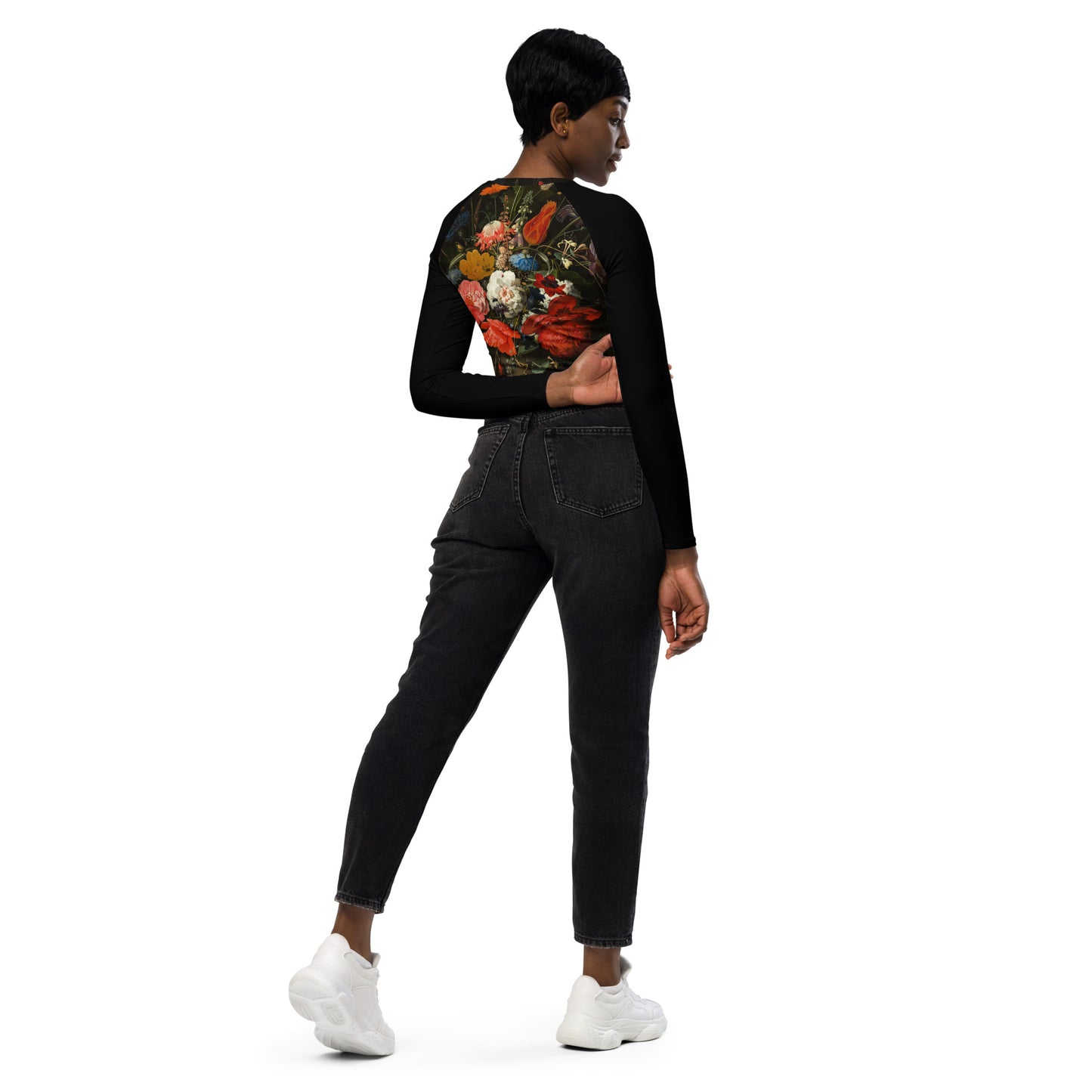 IN BLOOM long-sleeve crop top